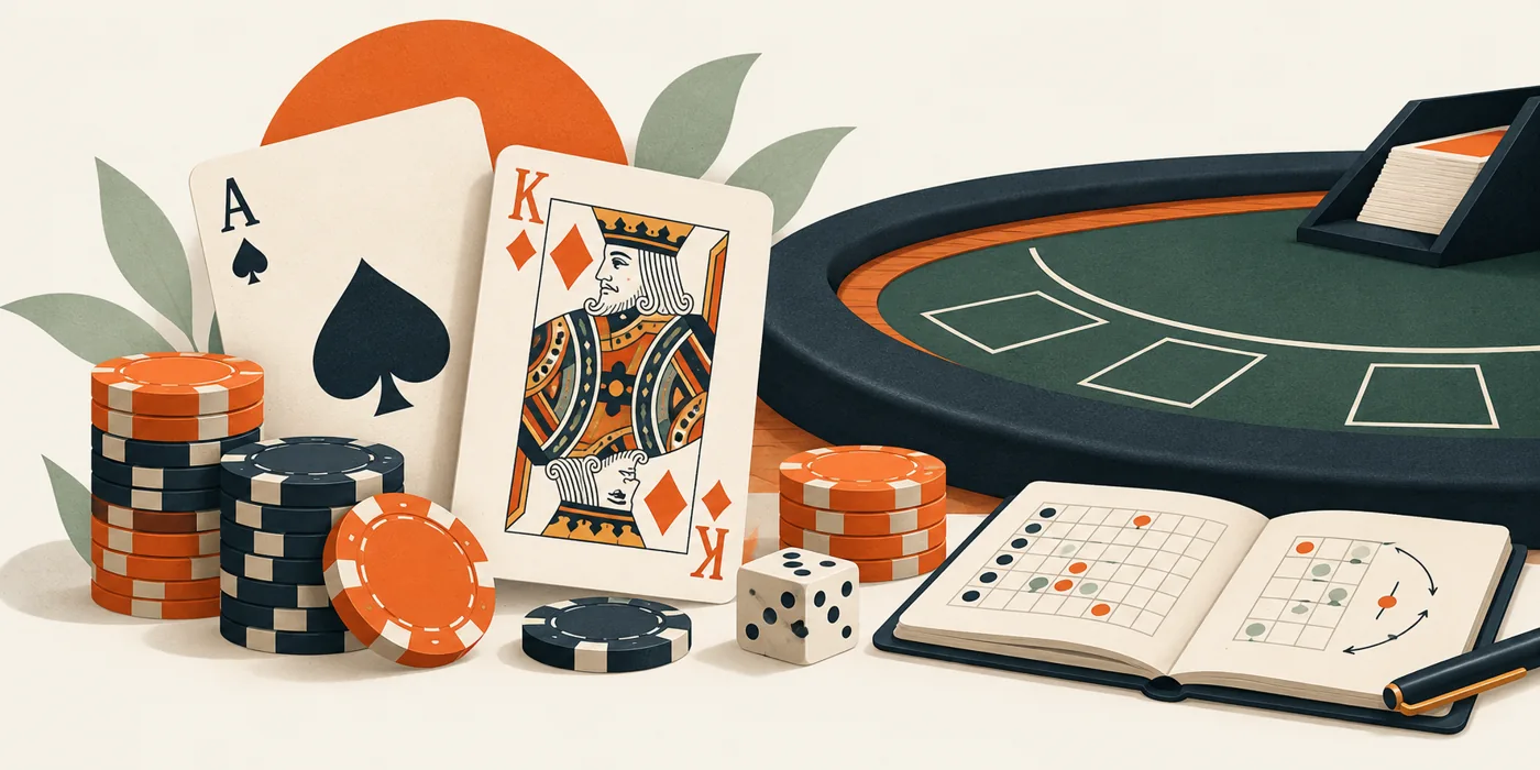 Blackjack editorial illustration — Blackjack Player Relates a Blackjack Story
