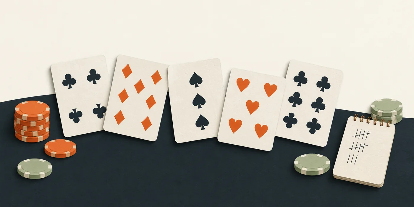 Blackjack editorial illustration — Conteo de Cartas
